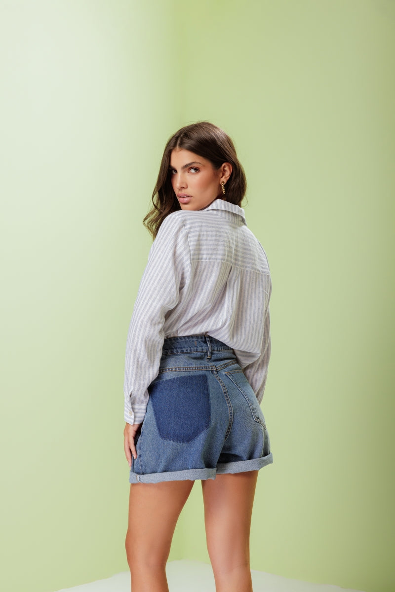 Linen Spa Blue Shirt