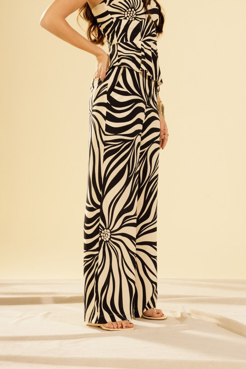 Floral Stripe Pants