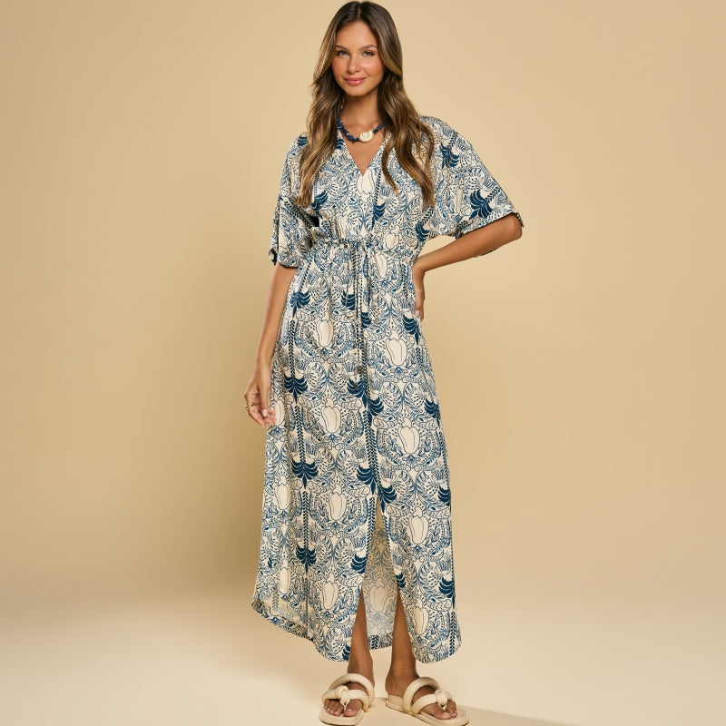 Isla Blue Midi Dress
