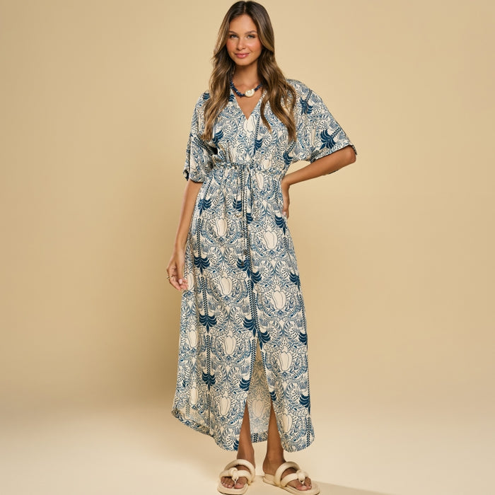 Isla Blue Midi Dress