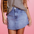 Indigo Denim Short Skirt