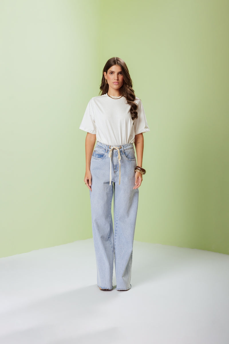 Lace-Up Denim Pants